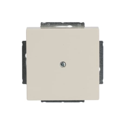 Cover plate Blind cap 1-gang with Mounting plate ivory white - Platform 63