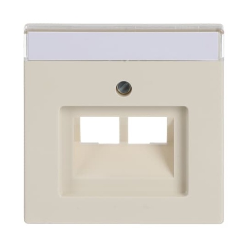 Cover plate with labelling field UAEIAE ISDN 2 gang ivory white - Platform 63