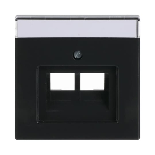 Cover plate with labelling field UAEIAE ISDN 2 gang anthracite - Platform 63