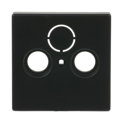Cover plate SAT 3 gang black matt - Platform 63