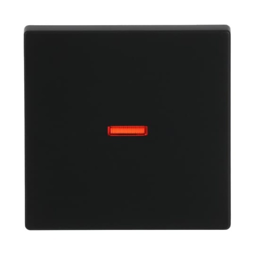 Rocker with Small Red Calotte for Switchpush button, Single rocker black matt - Platform 63