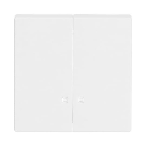 Rocker with Small Transparent Calotte for Switchpush button, Two-part rocker studio white - Platform 63