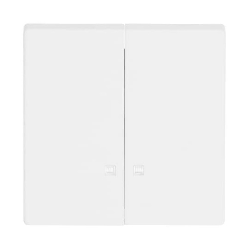 Rocker with Small Transparent Calotte for Switchpush button, Two-part rocker studio white matt - Platform 63