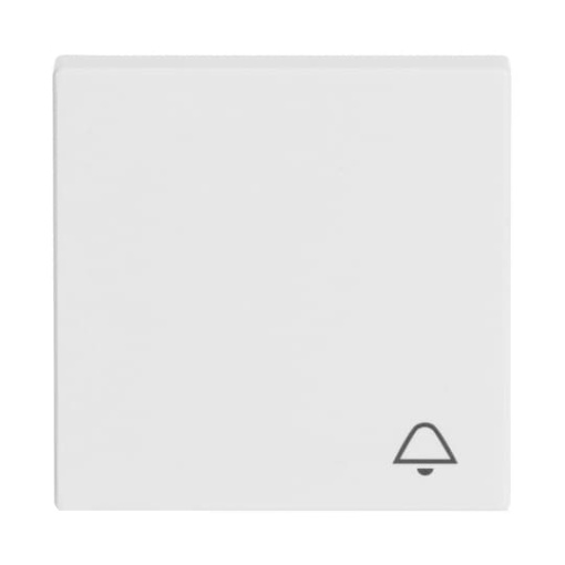 Rocker with legend Symbol "bell" for Switchpush button, Single rocker studio white - Platform 63
