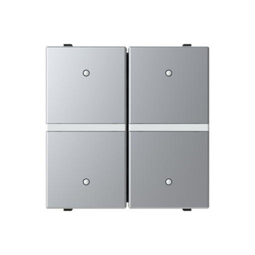 Insertcover Without imprint Microswitch 1 rocker Silver - Zenit