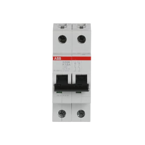 Miniature Circuit Breaker - S200M - 2P - 1.6 A - K - AC 10 kA