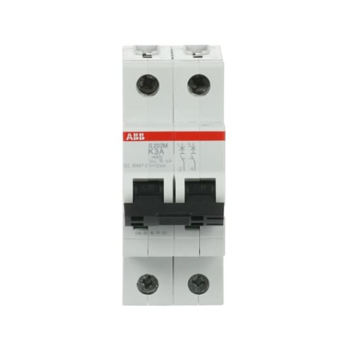 Miniature Circuit Breaker - S200M - 2P - 3 A - K - AC 10 kA