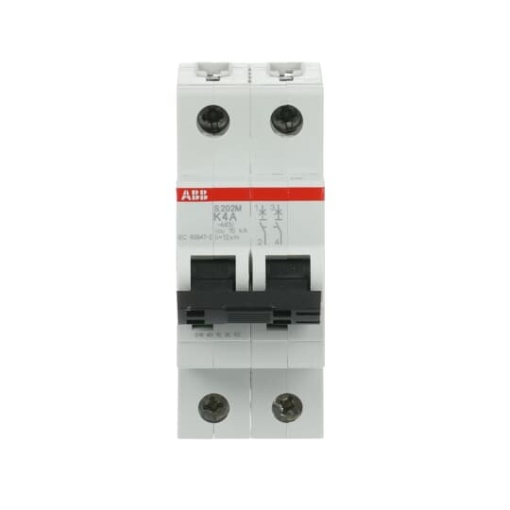 Miniature Circuit Breaker - S200M - 2P - 4 A - K - AC 10 kA