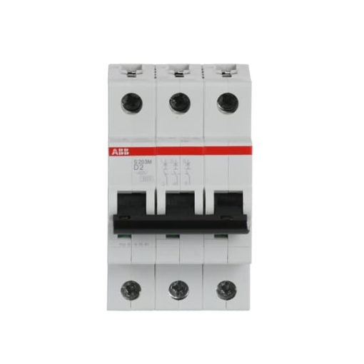Miniature Circuit Breaker - S200M - 3P - 2 A - D - AC 10 kA