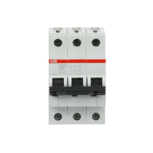 Miniature Circuit Breaker - S200M - 3P - 3 A - K - AC 10 kA