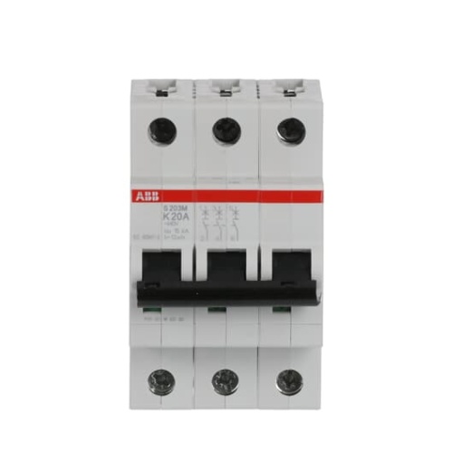 Miniature Circuit Breaker - S200M - 3P - 20 A - K - AC 10 kA