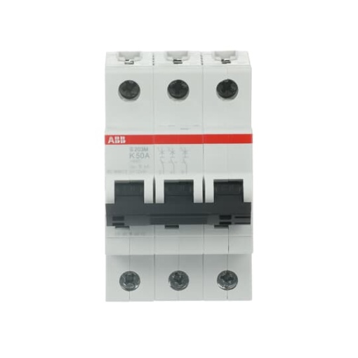 Miniature Circuit Breaker - S200M - 3P - 50 A - K - AC 10 kA