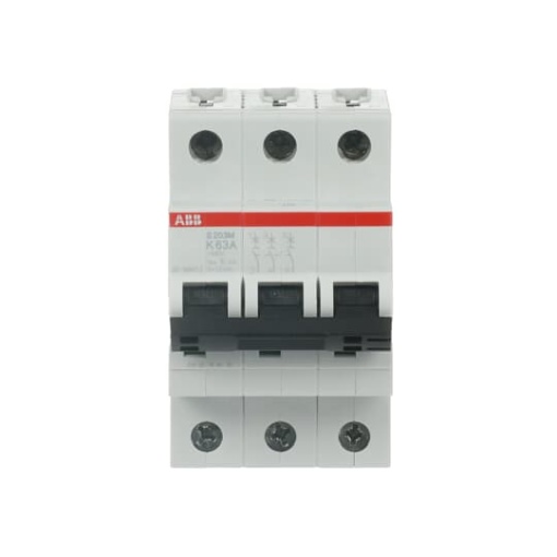 Miniature Circuit Breaker - S200M - 3P - 63 A - K - AC 10 kA