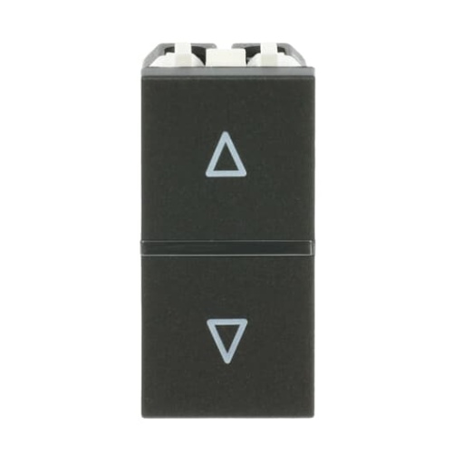 Blind control insertcover 1gang 1-pole push button 1 rocker Anthracite - Zenit