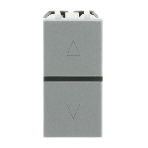 Blind control insertcover Rocker, 1-pole push button Off switch 1-pole 1P Silver - Zenit