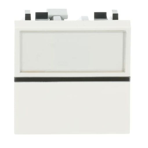 Insertcover Without imprint Push button, Single push button 1P 1NO 0NC 1CO White - Zenit