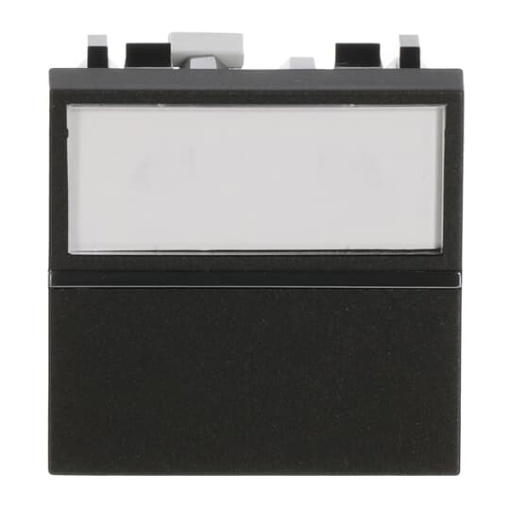 Insertcover Without imprint Push button, Single push button 1P 1NO 0NC 1CO Anthracite - Zenit