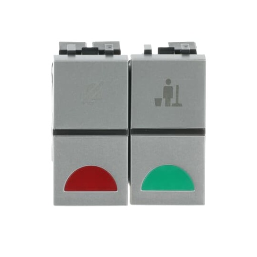 DNDMUR room with LED exchangeable 2 rocker Silver - Zenit