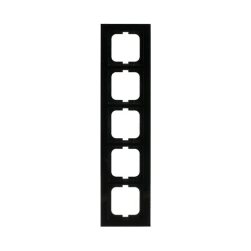 Cover frame 5-gang black - Busch-axcent