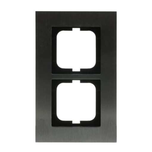 Cover frame 2-gang stainless steel - carat