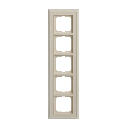 Cover frame 5-gang ivory white - Busch-Dynasty