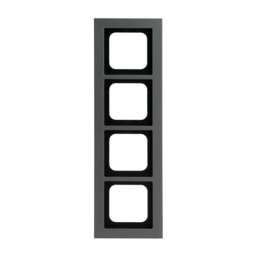 Cover frame 4-gang platinum - Busch-axcent pur