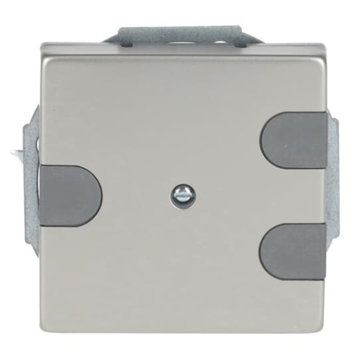 Cover plate Cable outlet 1-gang with Mounting plate stainless steel - Pure Stainless Steel