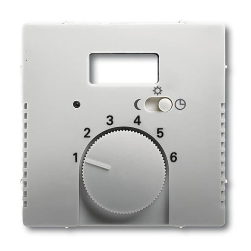 Cover plate with legend Characters 1 ... 6 for Thermostat Turn button stainless steel - Pure Stainless Steel
