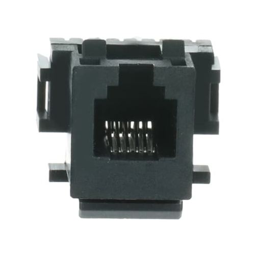 Modular jack insert Keystone Modular Jack 6PP Cat 3 Bus jack RJ12 66 Straight version black