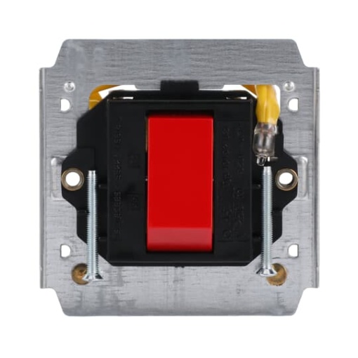 Flush Mounted Inserts Off switch 1-pole for 1 rocker, Neon lampOrange 45 A