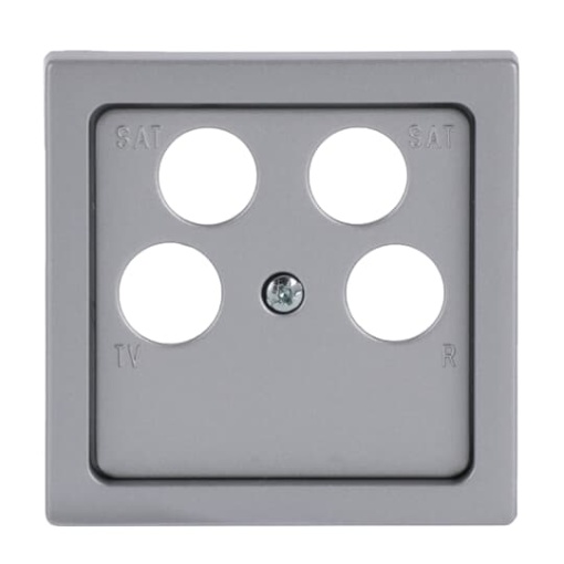Cover plate SAT 4 gang aluminium silver - Platform 63