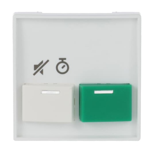 Cover plate Duty room unit 2 gang White  Green studio white - Platform 63