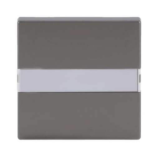 Rocker with labelling field for Switchpush button, Single rocker stainless steel - Pure Stainless Steel