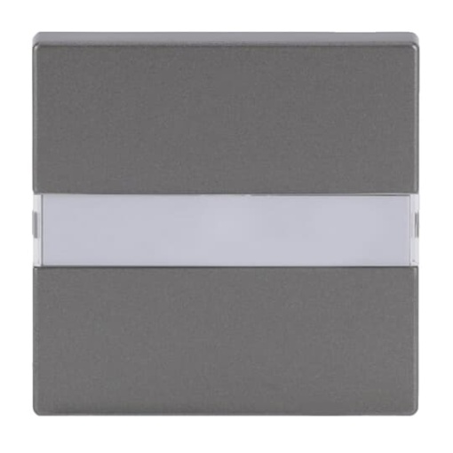 Rocker with labelling field for Switchpush button, Single rocker grey metallic - Platform 63