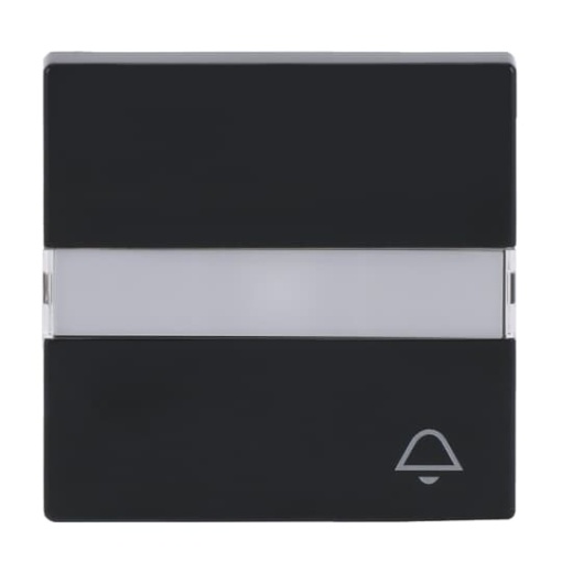 Rocker with labelling field and legend Symbol "bell" for Switchpush button, Single rocker anthracite - Platform 63