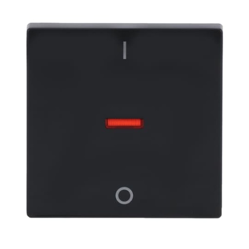 Rocker Characters 0 and 1 with Small Red Calotte for Switchpush button, Single rocker anthracite - Platform 63