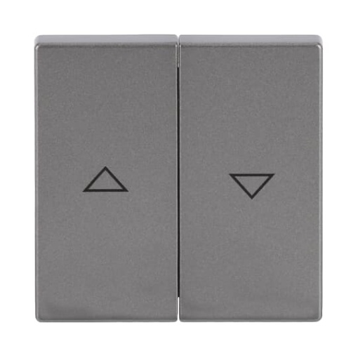 Rocker with legend Symbol "arrows" for Venetian blind, Two-part rocker grey metallic - Platform 63