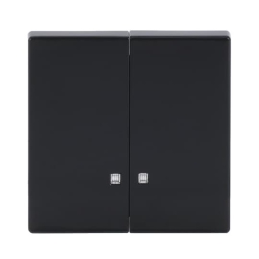 Rocker with Small Transparent Calotte for Switchpush button, Two-part rocker anthracite - Platform 63