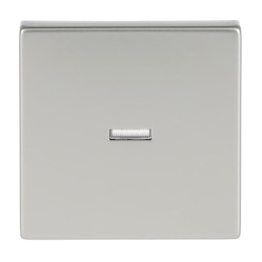 Rocker with Small Transparent Calotte for Switchpush button, Single rocker stainless steel - Pure Stainless Steel