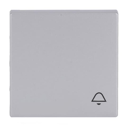 Rocker with legend Symbol "bell" for Switchpush button, Single rocker aluminium silver - Platform 63