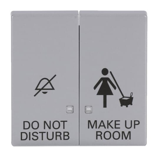 Rocker with legend DND, MUR 1gang for Switchpush button Two-part rocker aluminium silver - Platform 63