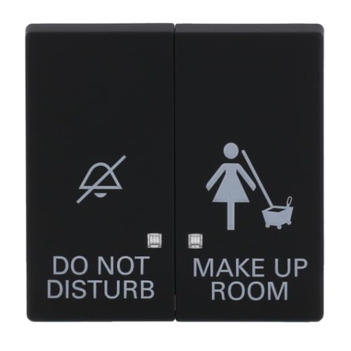 Rocker with legend DND, MUR 1gang for Switchpush button Two-part rocker black matt - Platform 63