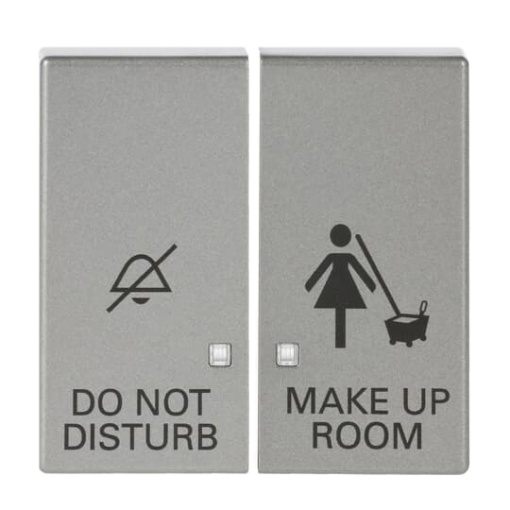 Rocker with legend DND, MUR for Switchpush button Two-part rocker grey metallic - Platform 63