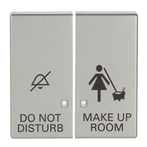 Rocker with legend DND, MUR for Switchpush button Two-part rocker stainless steel - Pure Stainless Steel