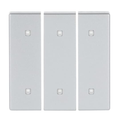 Rocker for Electronic push button Three-part rocker aluminium silver - Platform 63