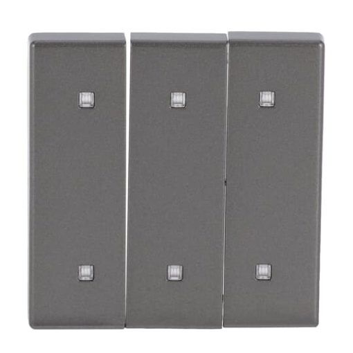 Rocker for Switchpush button Three-part rocker grey metallic - Platform 63