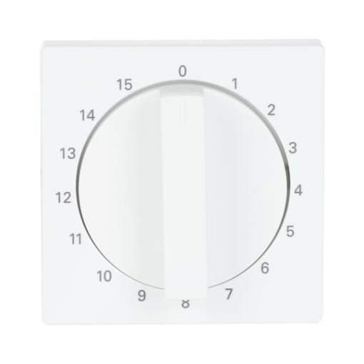 Cover plate with legend 1 ... 15 Min for Time switch, Turn button studio white - Platform 63