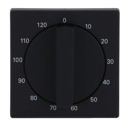 Cover plate with legend 10 ... 120 Min for Time switch, Turn button with handle black matt - Platform 63