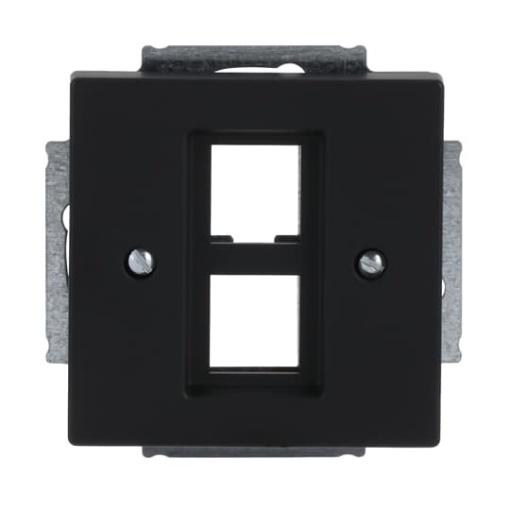 Cover plate Modular Jack 2 gang black matt - Platform 63