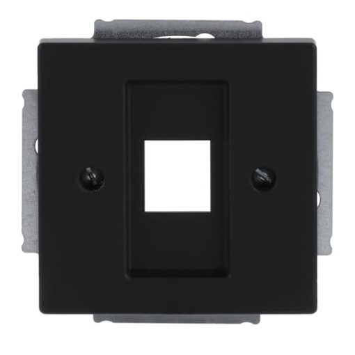 Cover plate Modular Jack 1 gang black matt - Platform 63